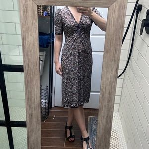 Short sleeve midi spring dress xs